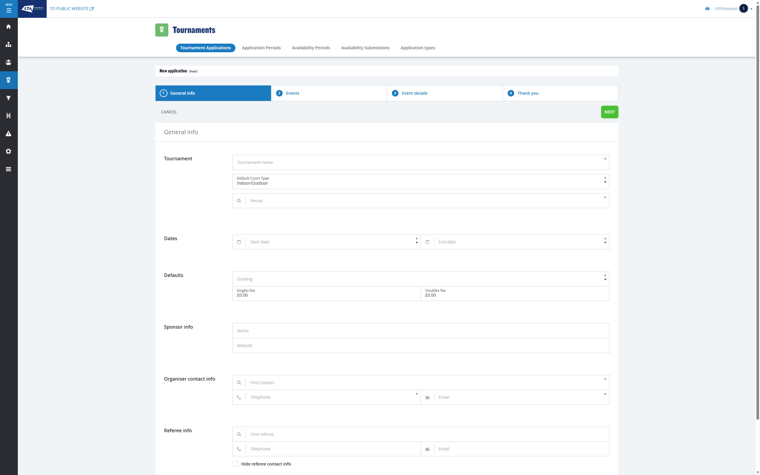 Tournament Application 4