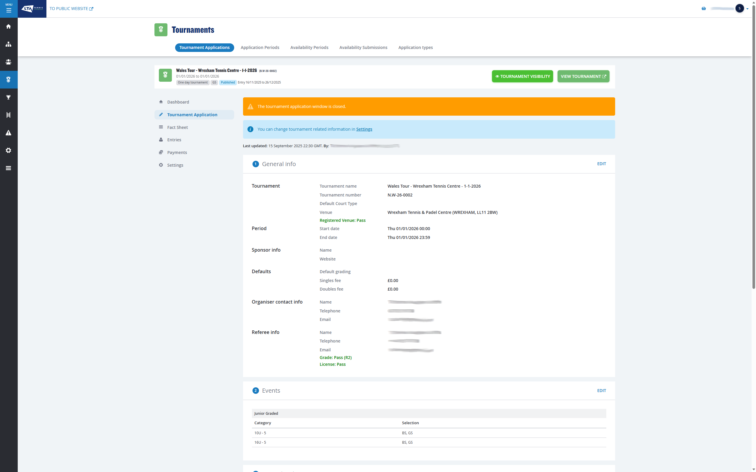 Tournament Application 3